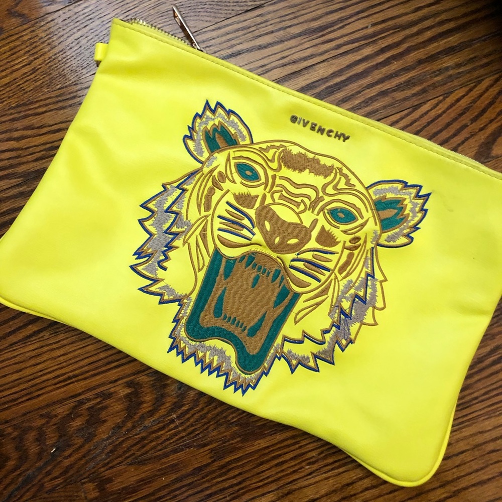 COPY - Neon yellow clutch pouch
